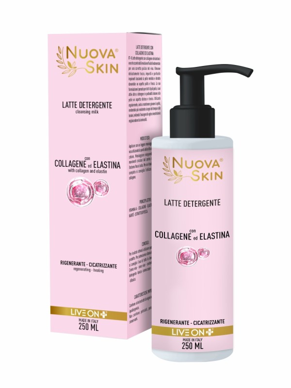 Nuova Skin su kolagenu ir elastinu valomasis pienelis, 250 ml